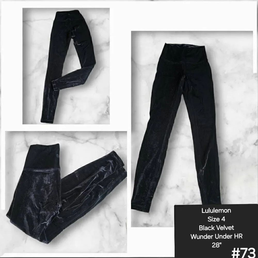 Lululemon Size 4 Black Velvet